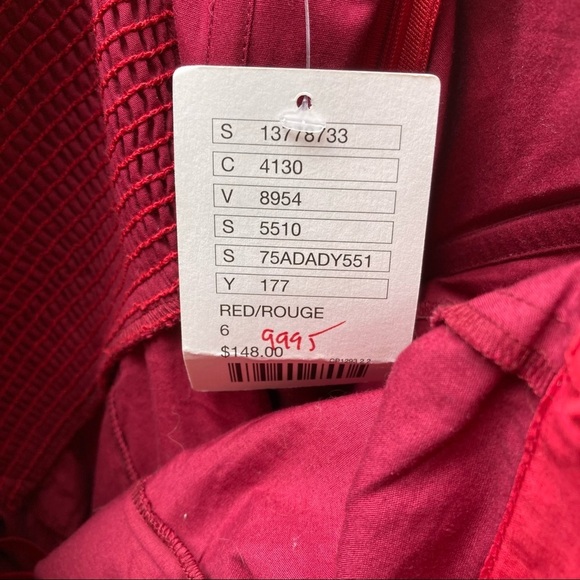 Moulinette Soeurs | Anthro Red Strapless Mini Dress NWT 6 - Picture 7 of 9